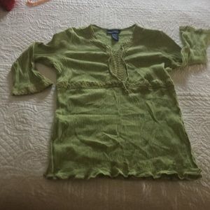Green denim and co shirt sz large